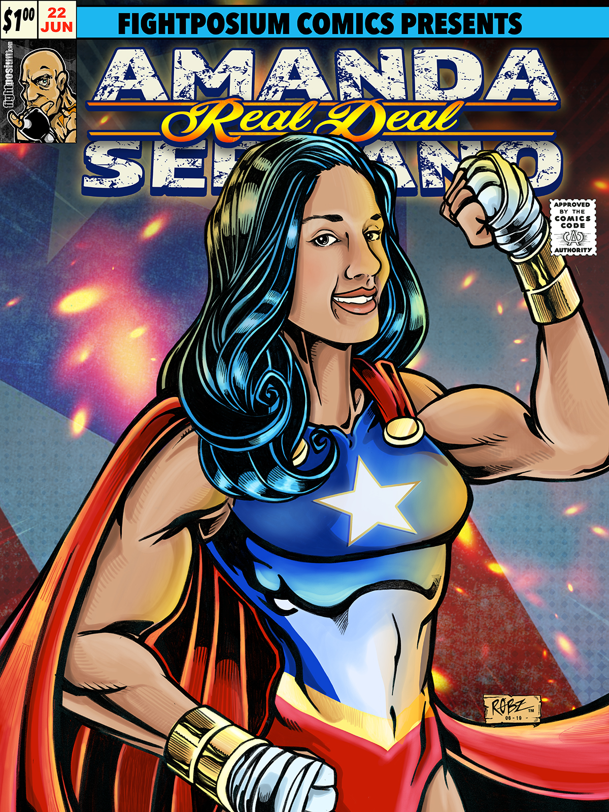 My Comic book cover of the Great Amanda Serrano "The Real Deal"! BJJ, MMA and Boxing...this Superwoman can do it all!